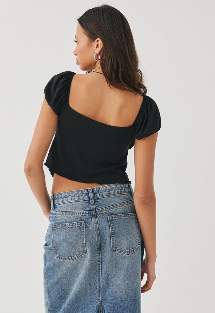 Supré  - Palmer short sleeve top - black