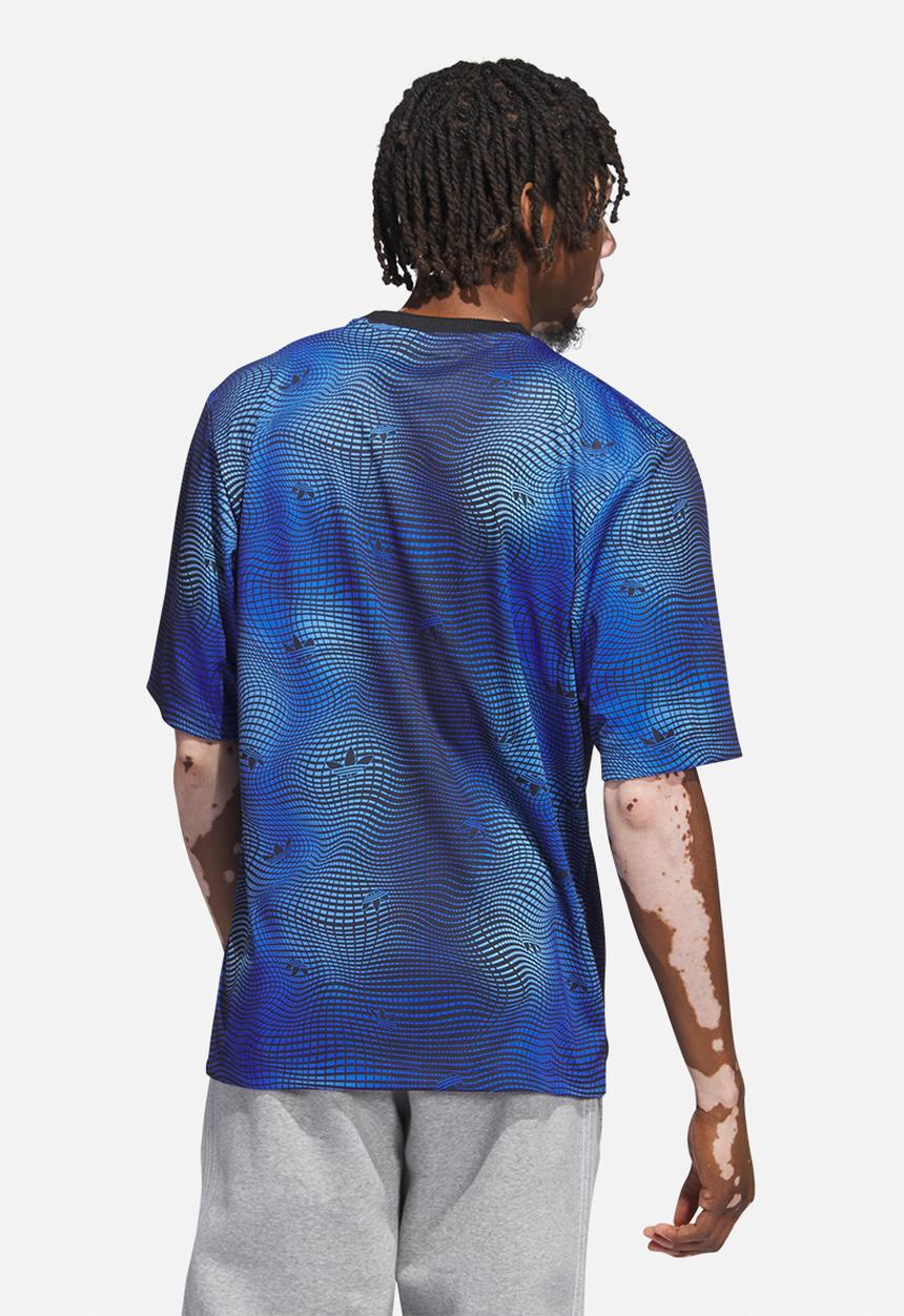 adidas Originals - MV Allover print jersey  - blue/blk