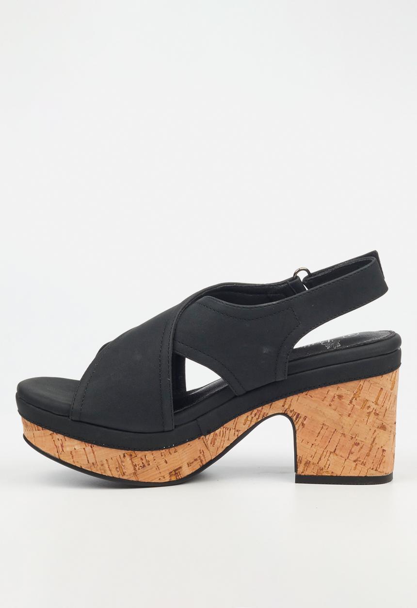 Butterfly Feet - Jute 1 block heel - black