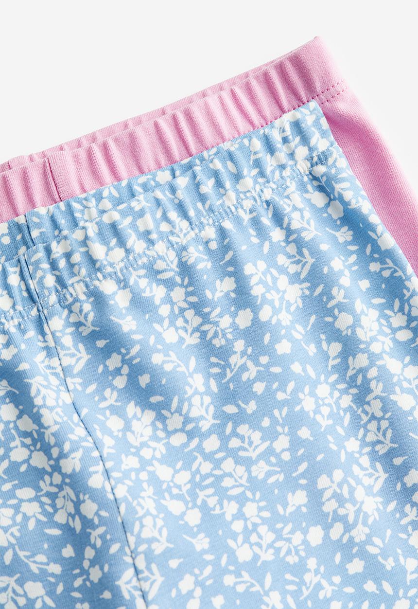 H&M - 2-Pack cycling shorts - light blue floral & pink