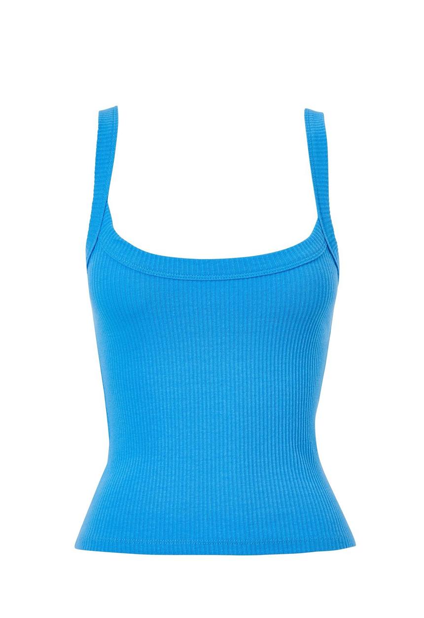 Supré  - Riri scoop neck tank -  baja blue