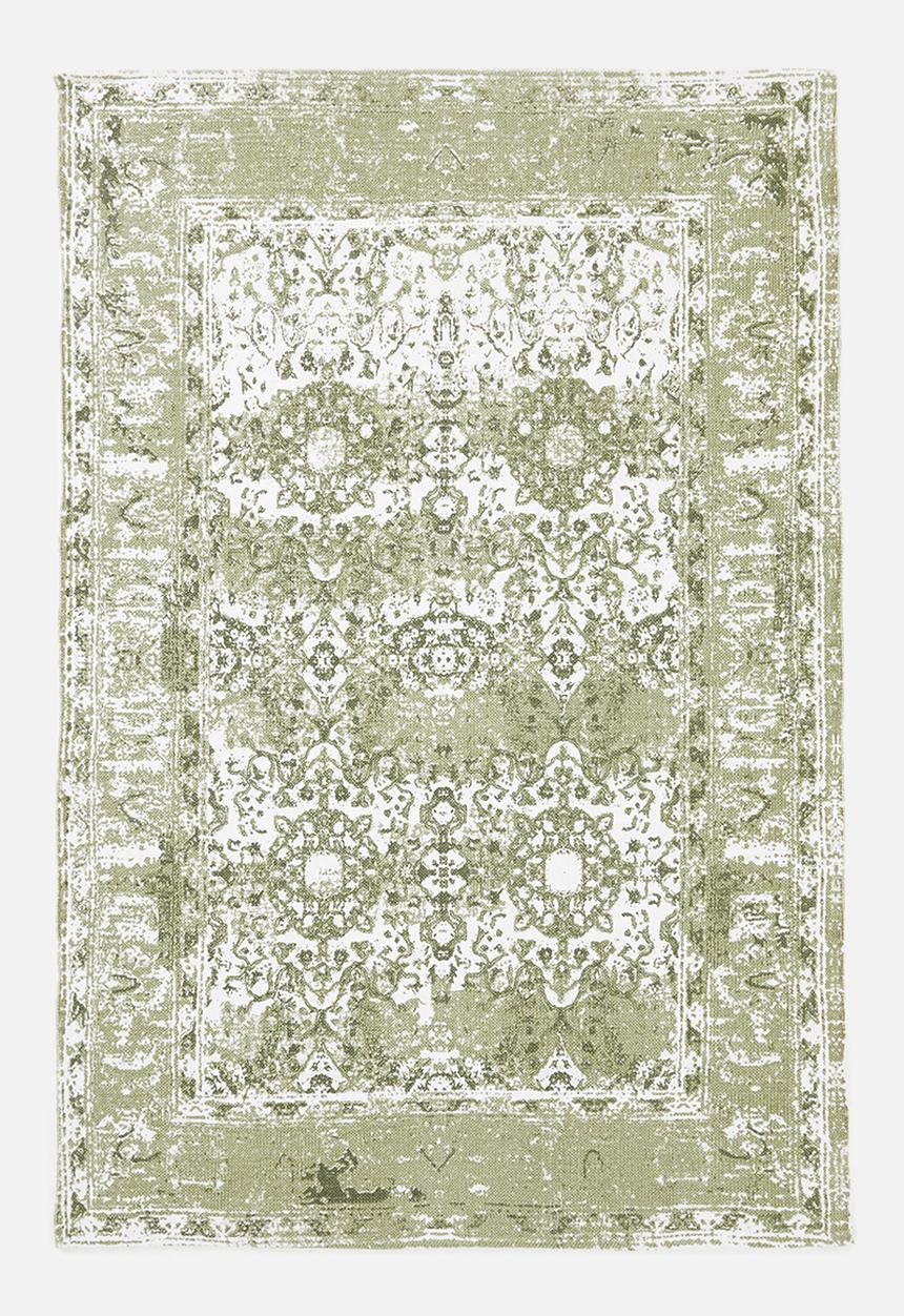 Sixth Floor - Antique printed rug - green