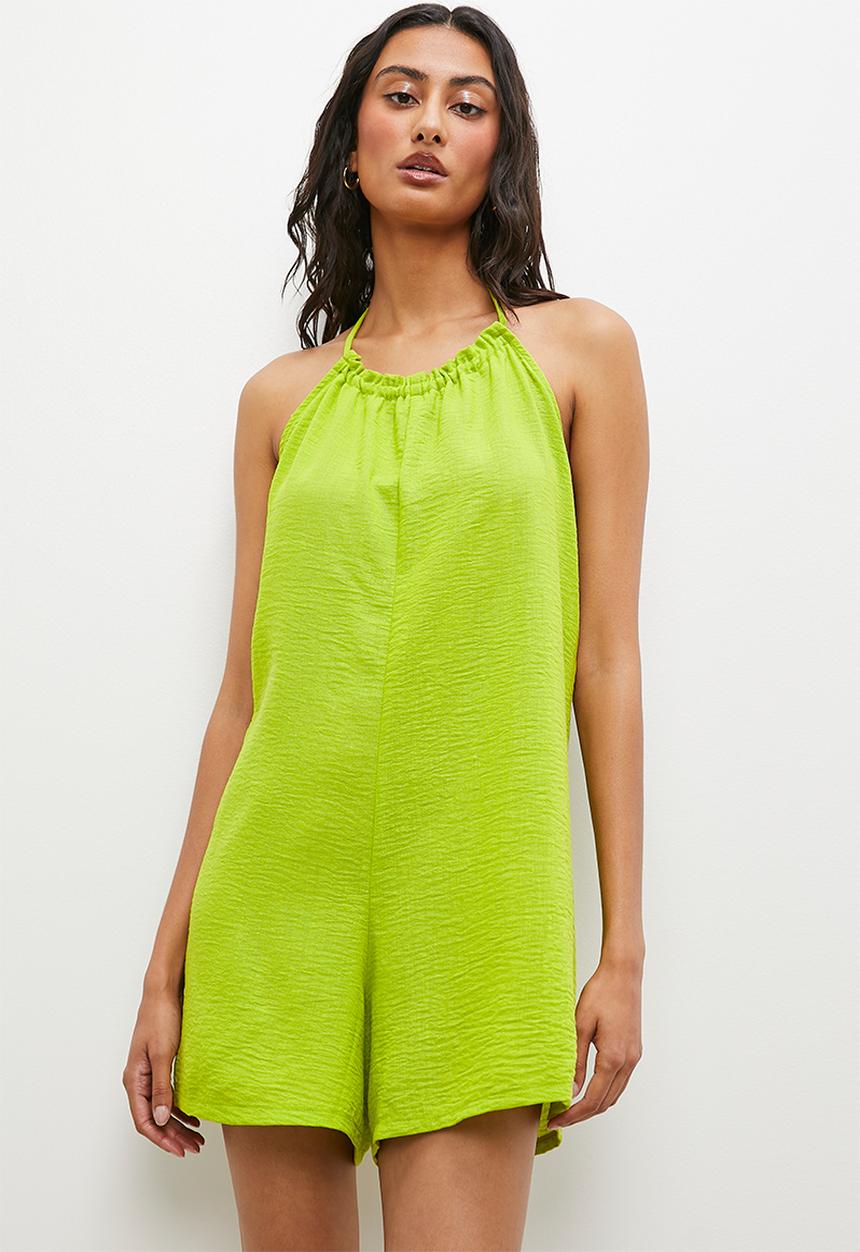 Superbalist - High neck romper - chartreuse