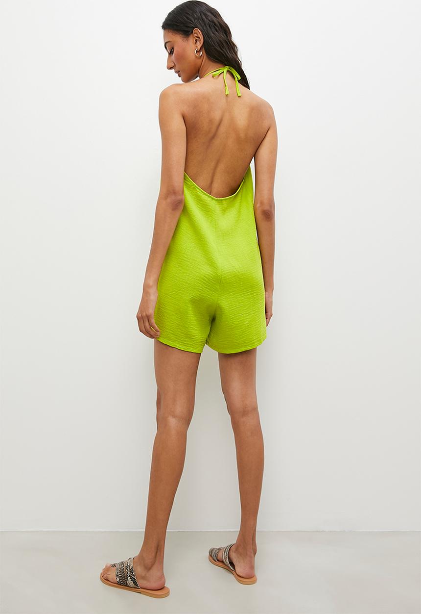 Superbalist - High neck romper - chartreuse
