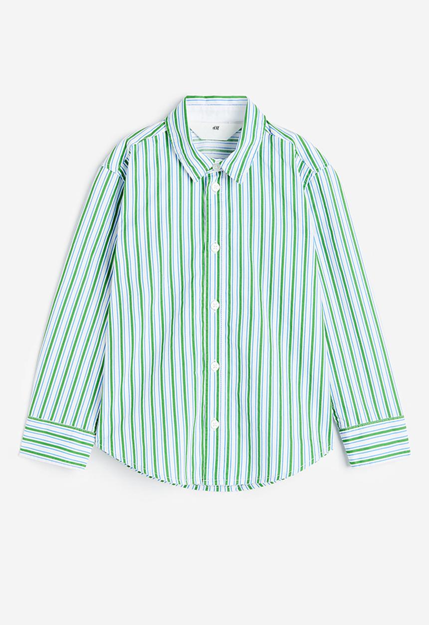H&M - Cotton shirt - light blue striped