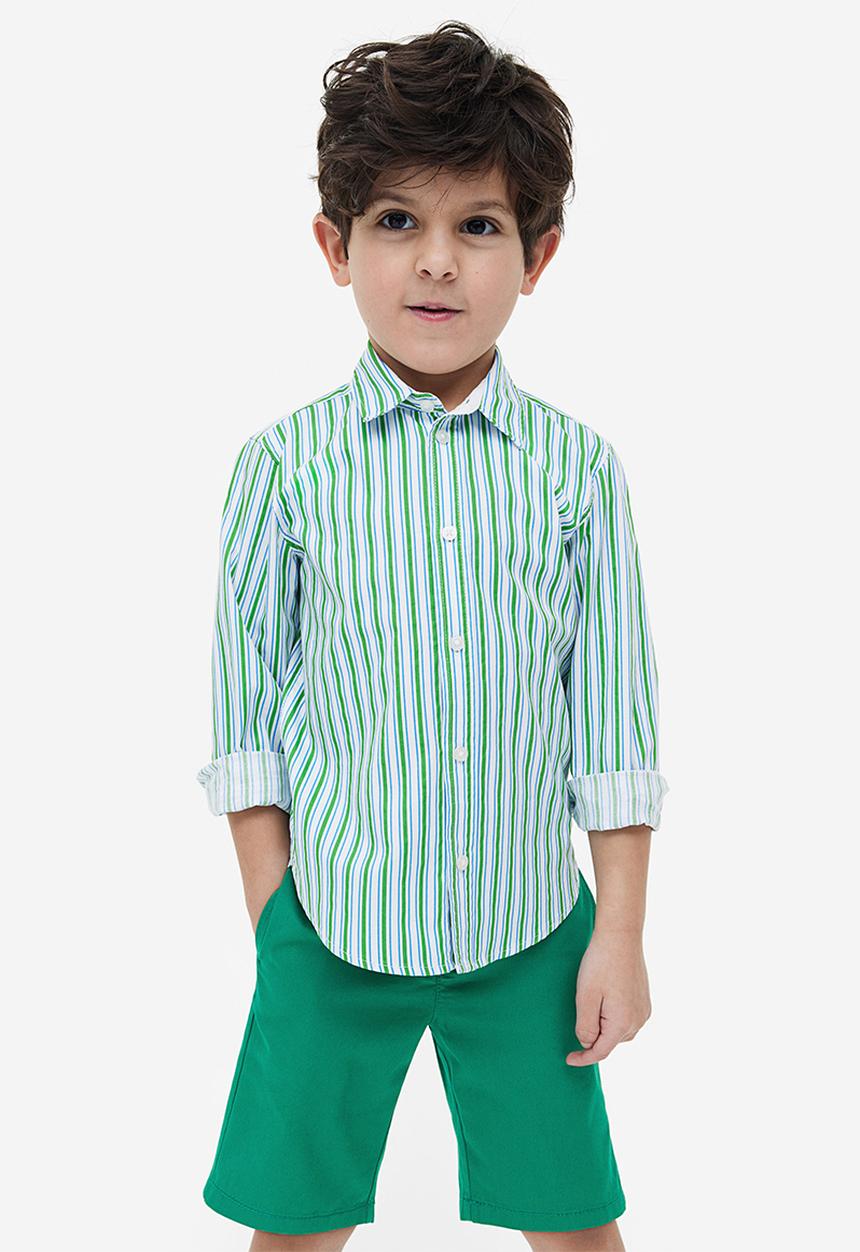 H&M - Cotton shirt - light blue striped