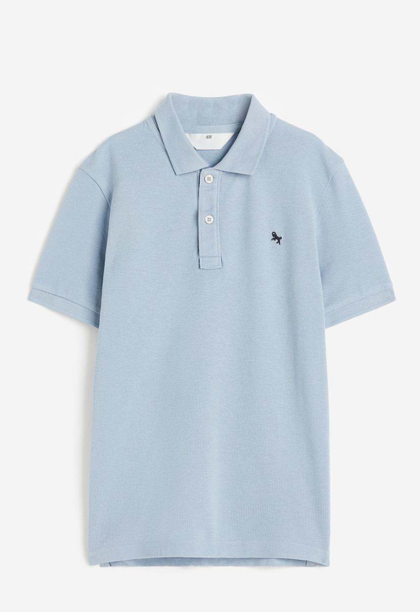 H&M - Cotton piqué polo shirt - blue