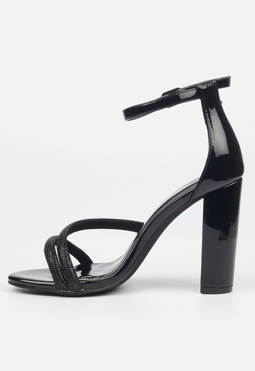 Miss Black - Border 3 block heel - black