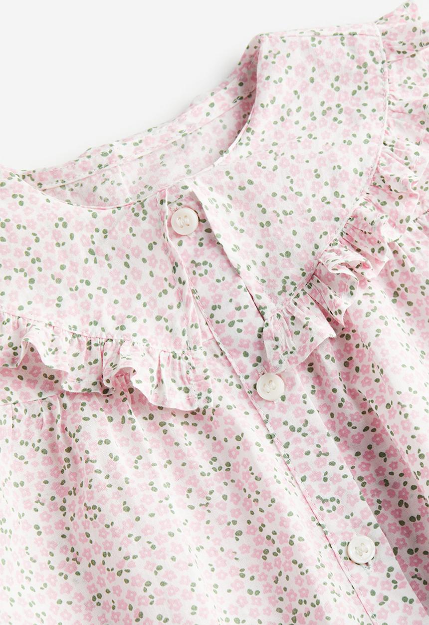 H&M - 2 Piece patterned set - white & pink floral
