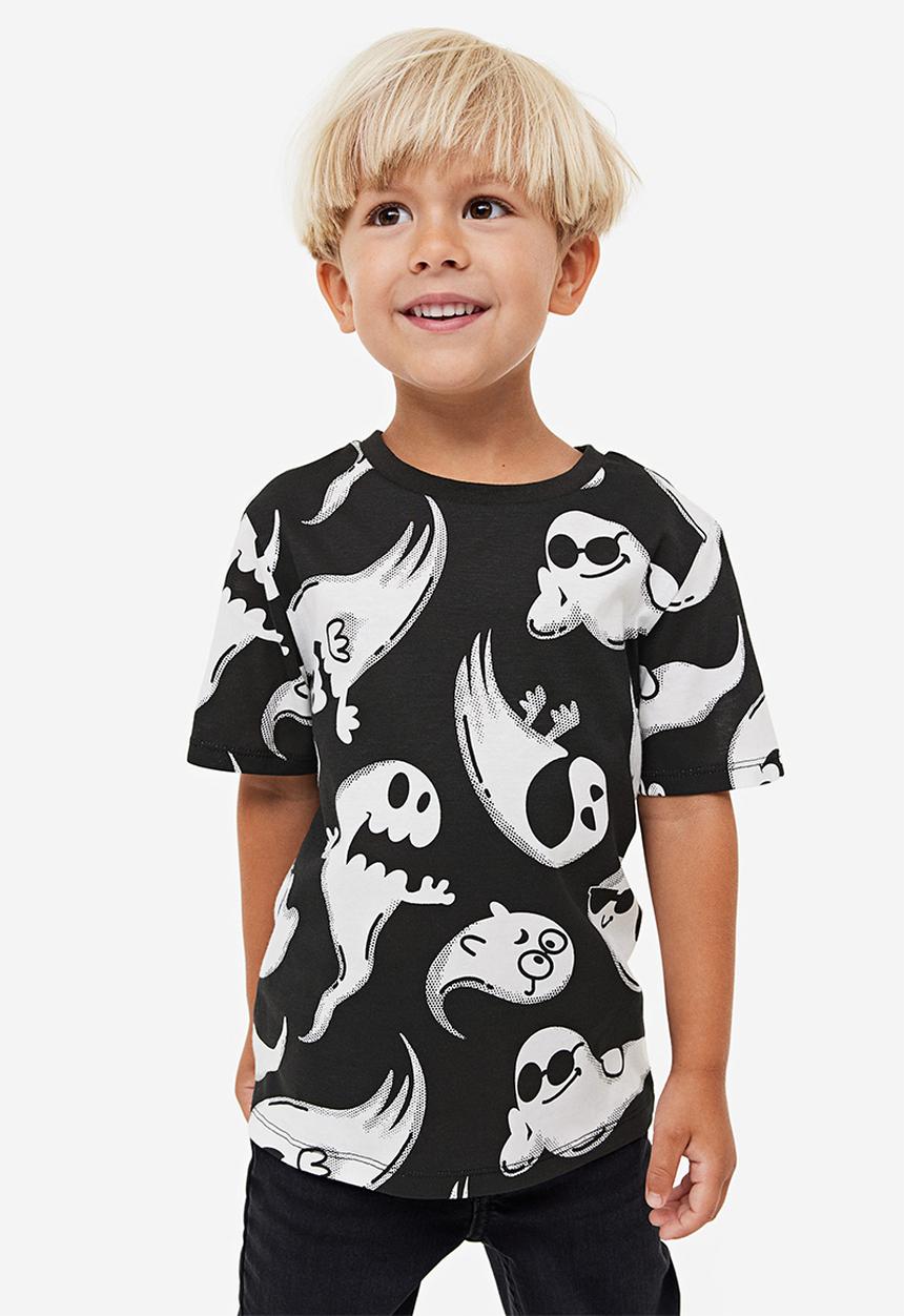 H&M - Printed T-shirt - black