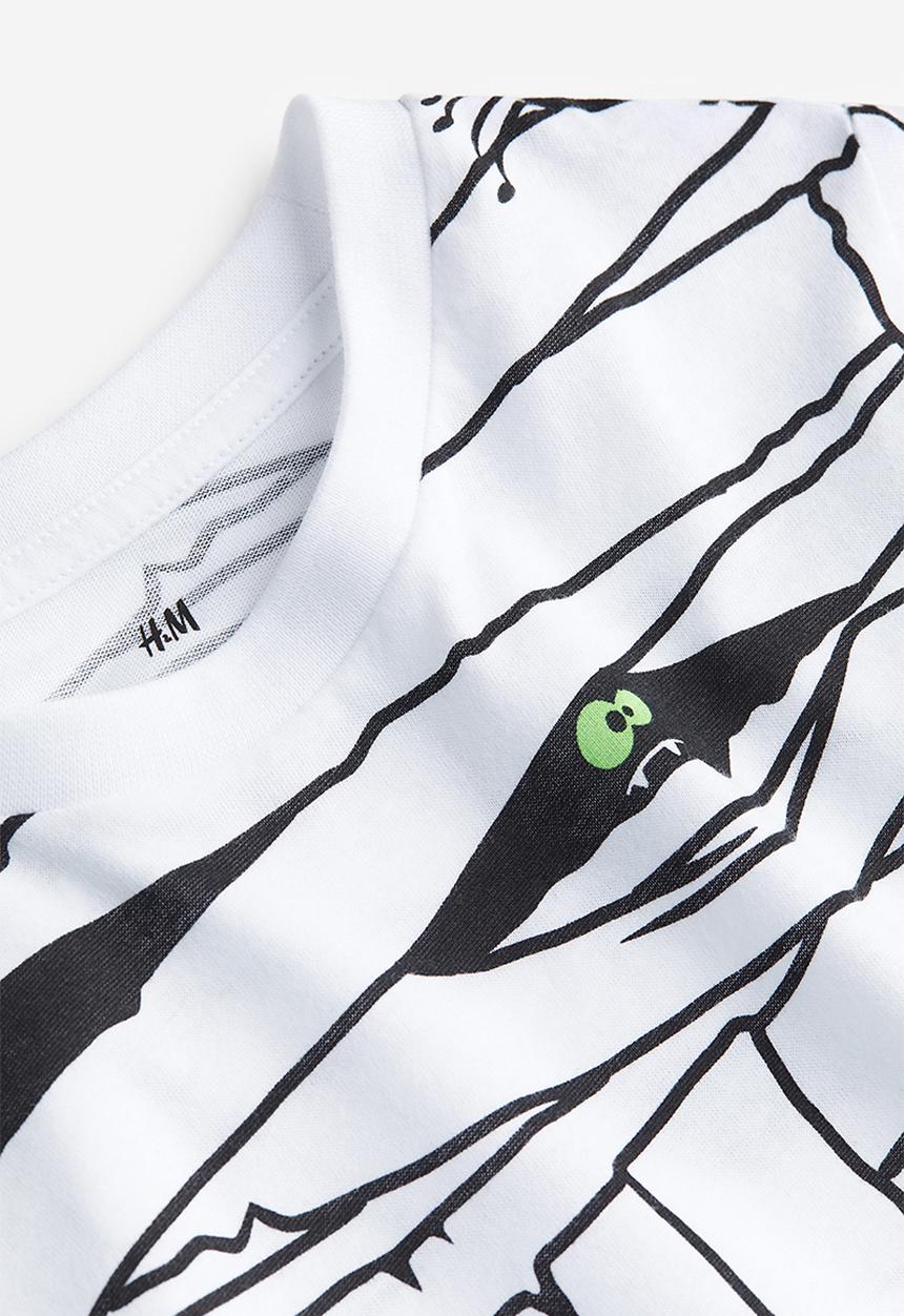 H&M - Printed ~T-shirt - white