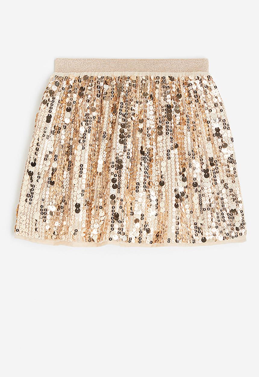 H&M - Sequined skirt - gold-coloured
