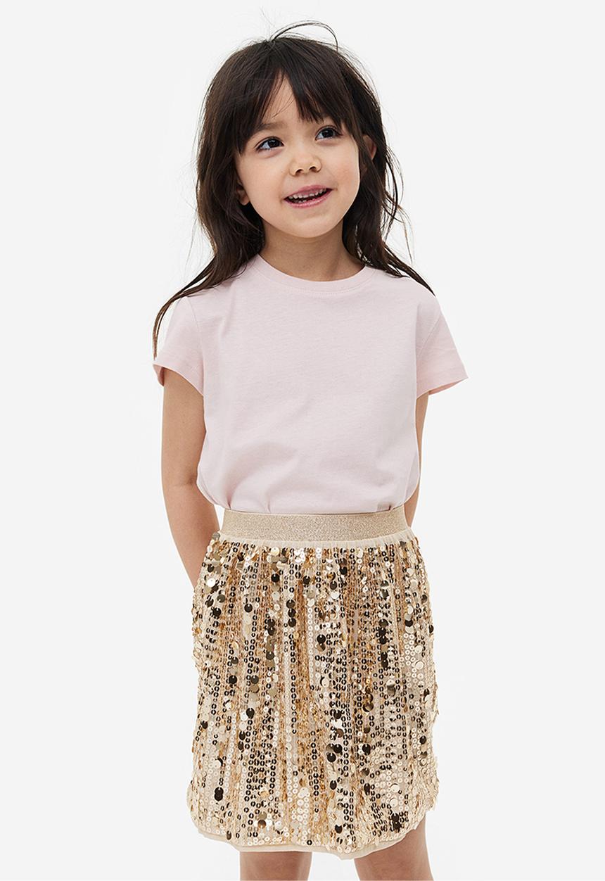 H&M - Sequined skirt - gold-coloured