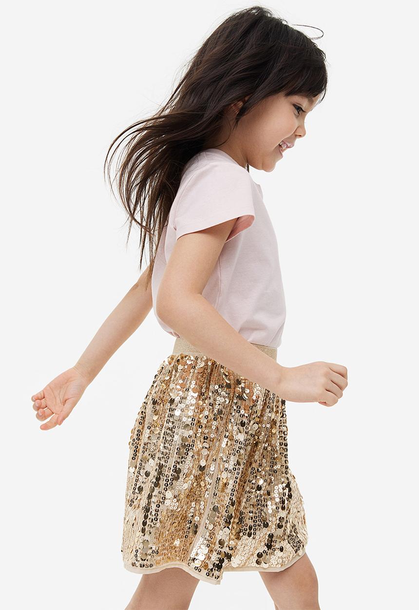 H&M - Sequined skirt - gold-coloured