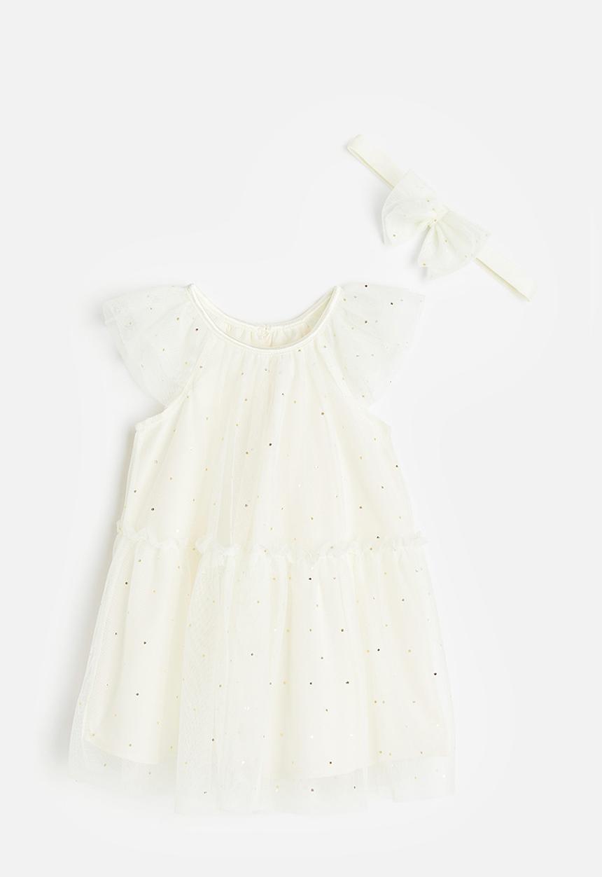 H&M - 2-Piece dress set - cream spotted 
