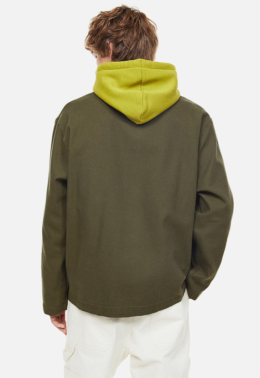 H&M - Regular fit twill shacket - dark khaki green