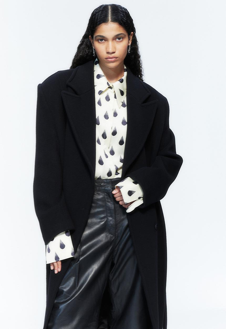 H&M - H&M Studio: Fog leather trouser - black dark