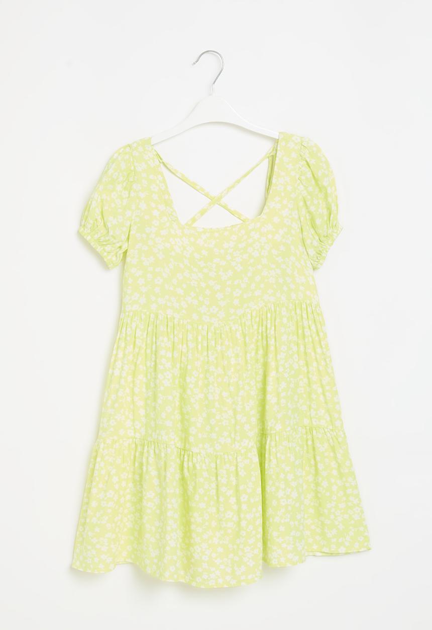 Superbalist - Poplin dress - lime floral