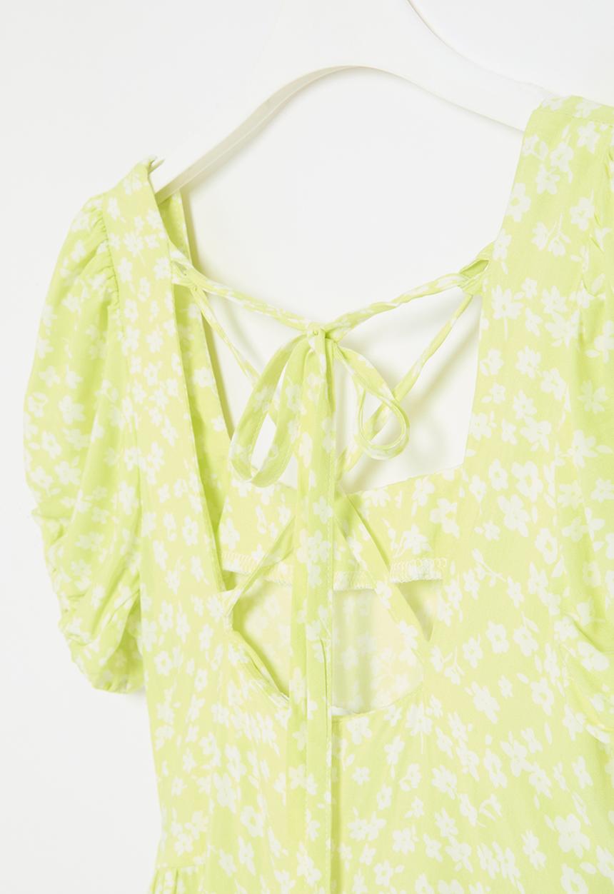 Superbalist - Poplin dress - lime floral