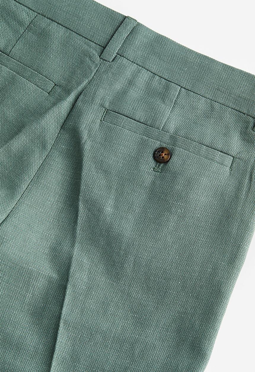 H&M - Textured suit trousers - sage green