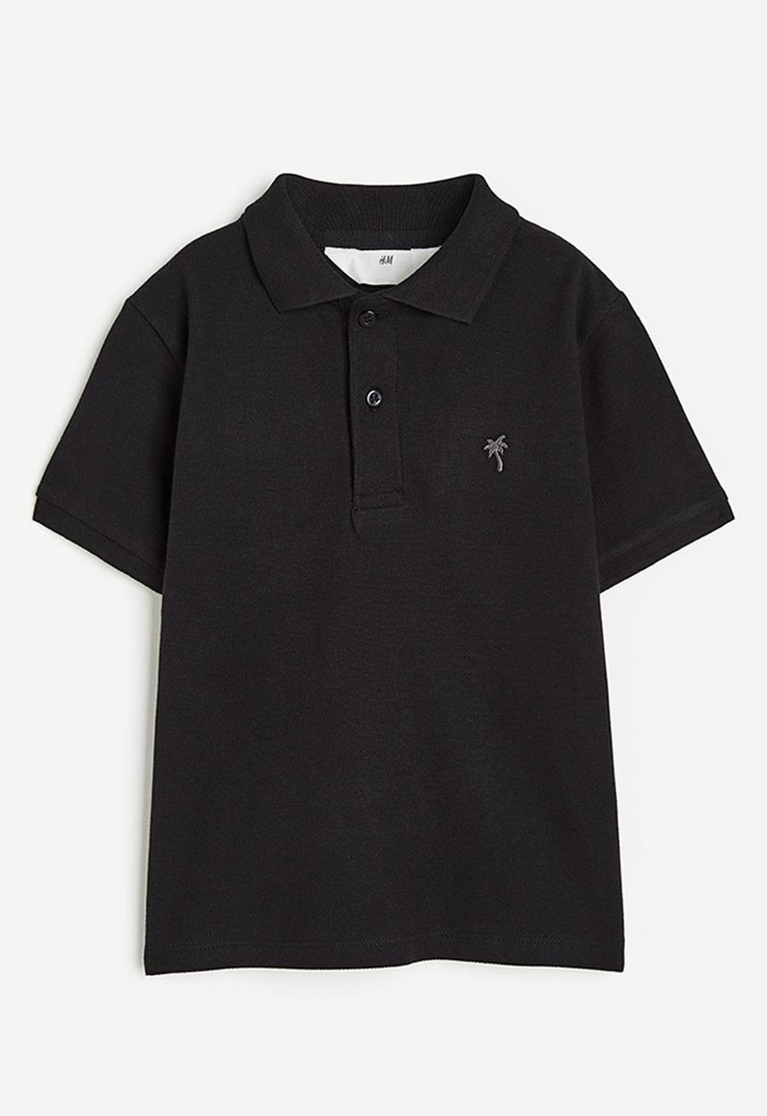 H&M - Cotton piqué polo shirt - black