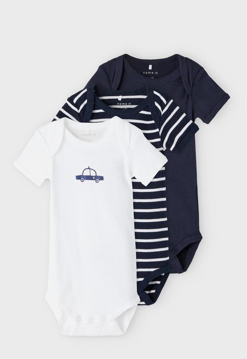 Name It - Nbmbody 3 pack short sleeve yd 2 - dark sapphire