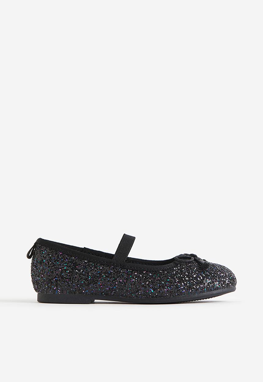 H&M - Appliquéd ballet pumps - black
