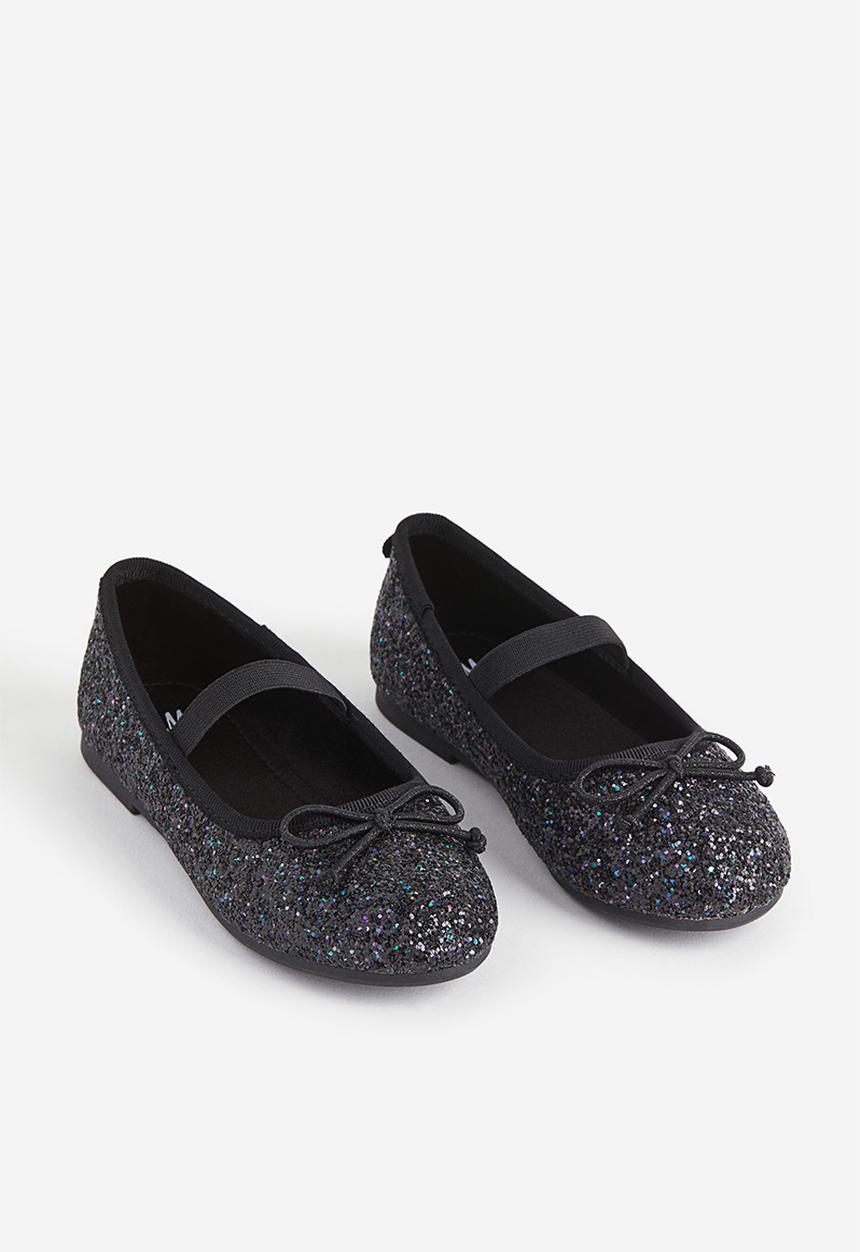 H&M - Appliquéd ballet pumps - black