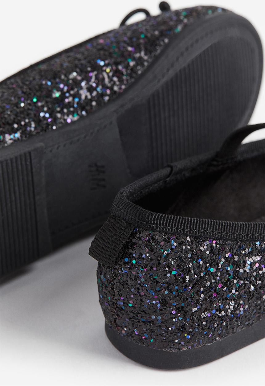 H&M - Appliquéd ballet pumps - black