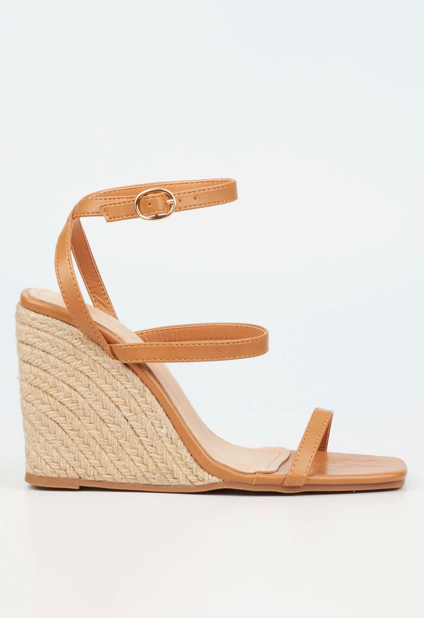 Miss Black - Tania 1 wedge heel - tan