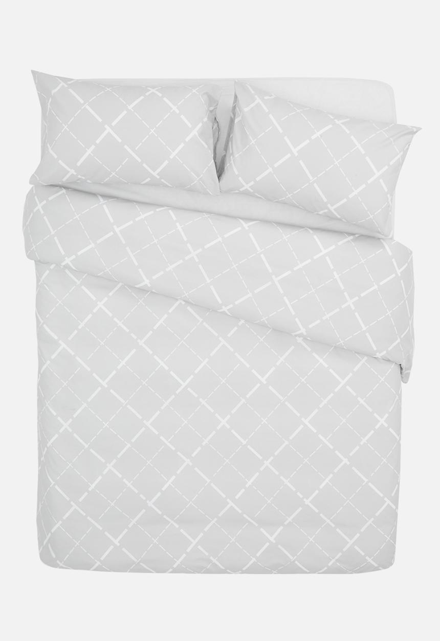 Sixth Floor - Fenn printed poly cotton duvet cover set - grey