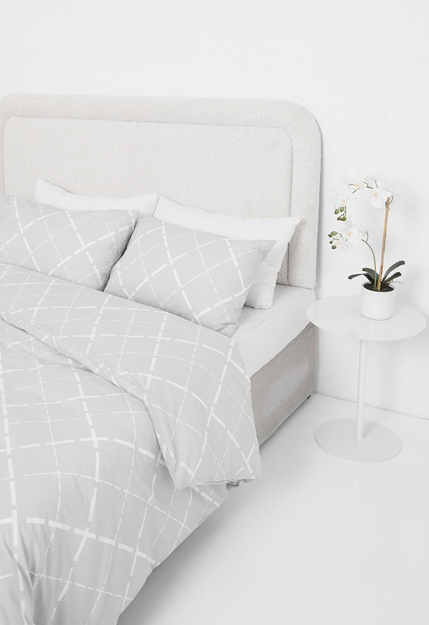 Sixth Floor - Fenn printed poly cotton duvet cover set - grey