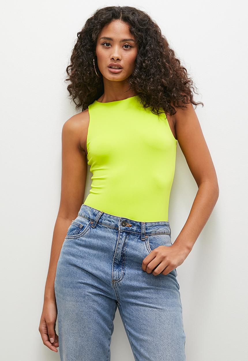 Superbalist - Single boatneck bodysuit - lime