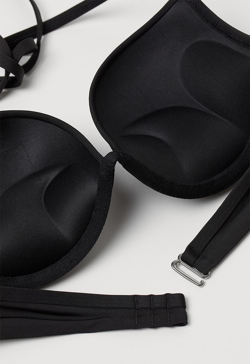 H&M - Super push-up bikini top - black