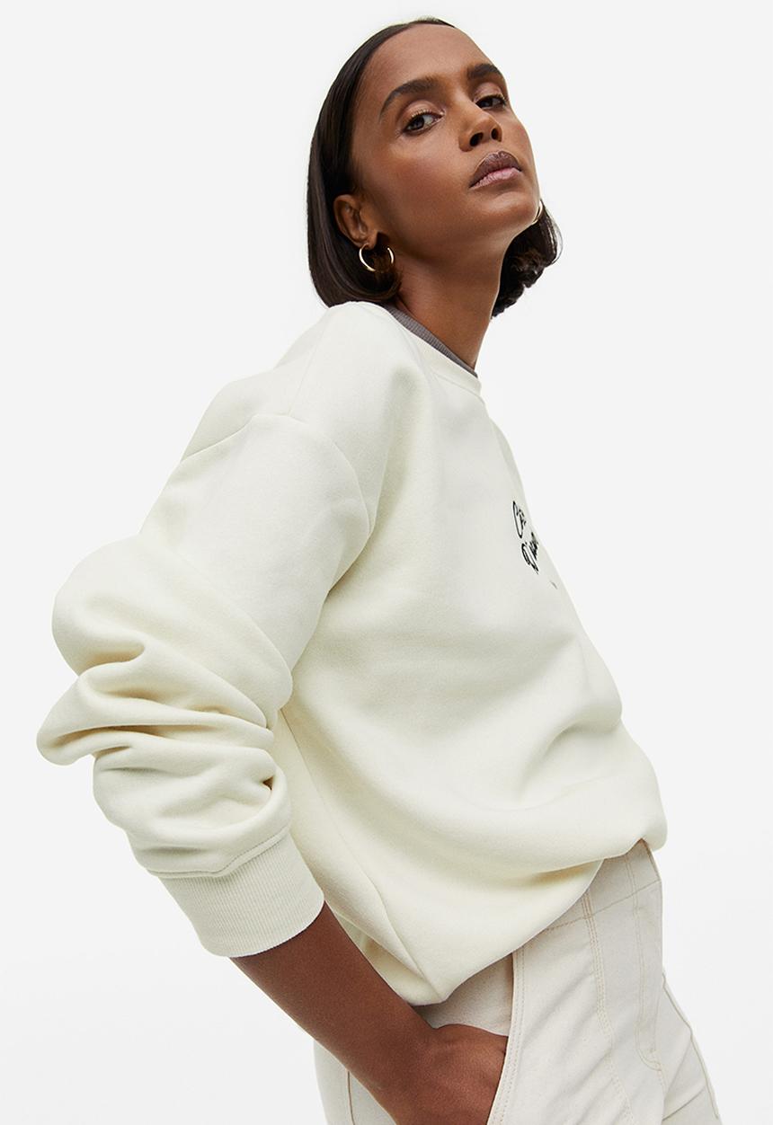 H&M - Crew-neck sweatshirt - cream