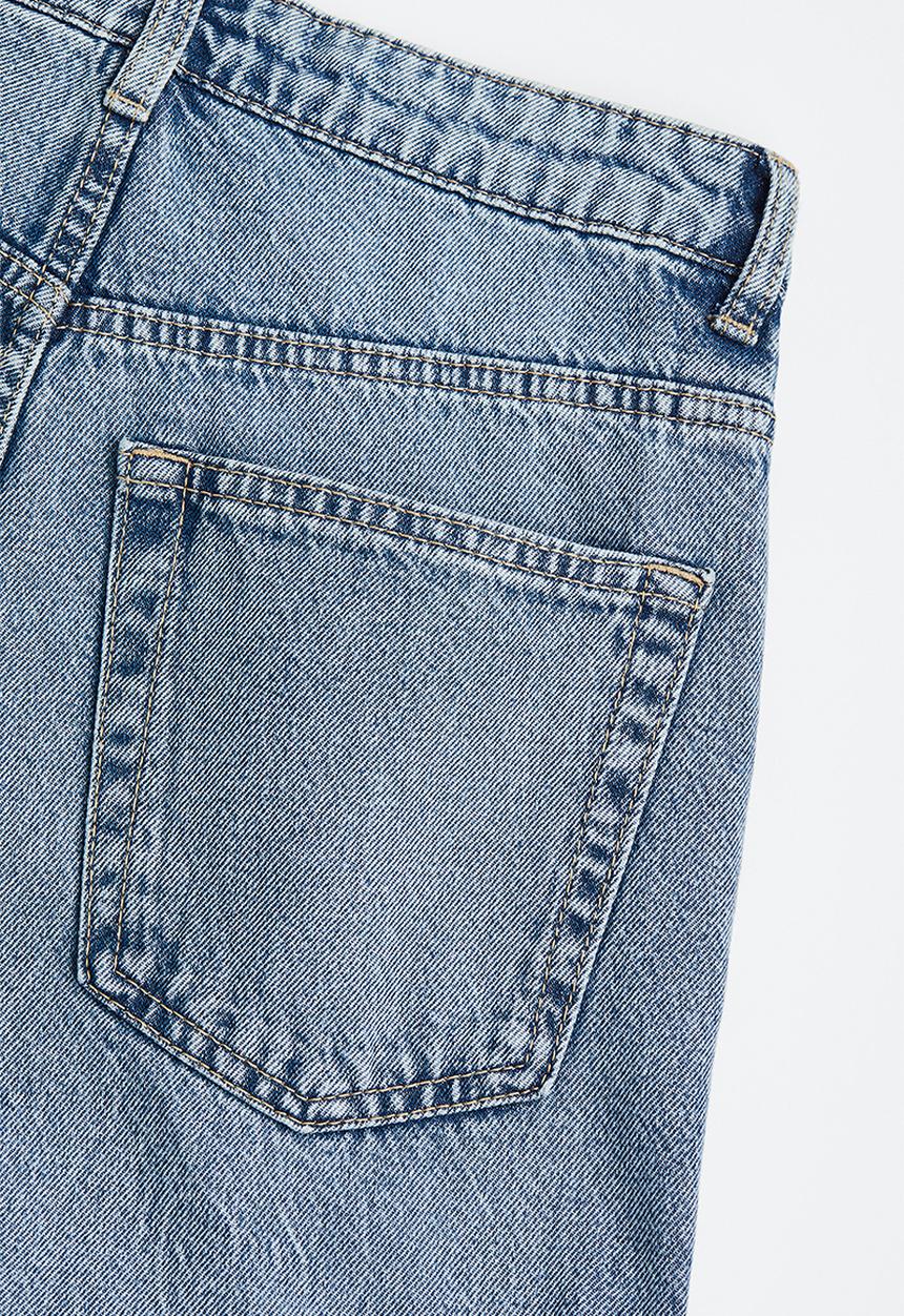 H&M - 90s baggy high jeans - light denim blue