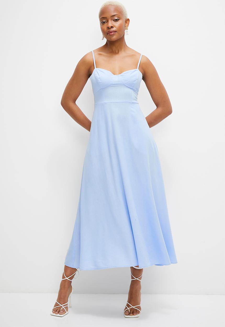 MILLA - Strappy fit & flare maxi dress - blue
