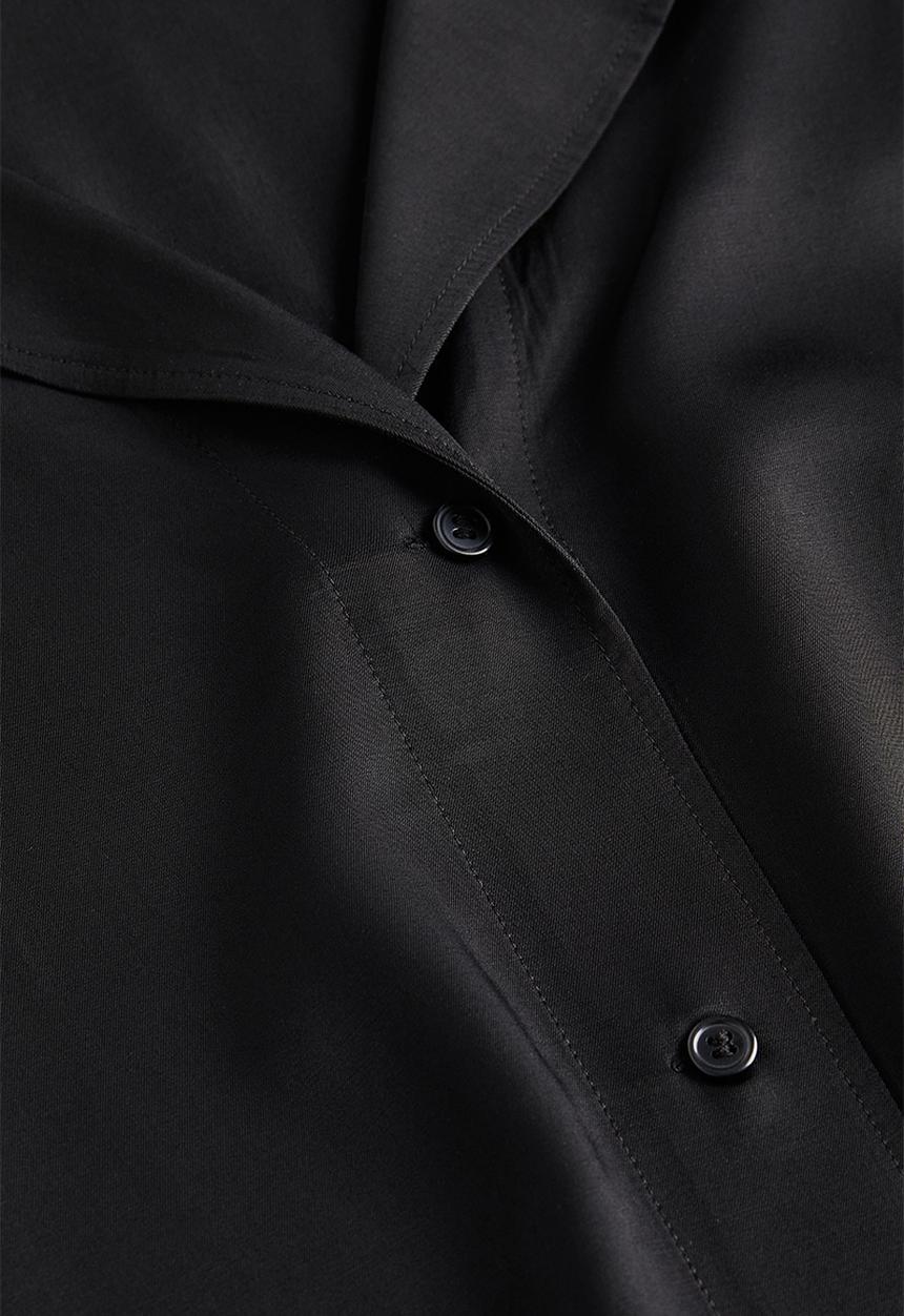 H&M - Boxy viscose blouse - black