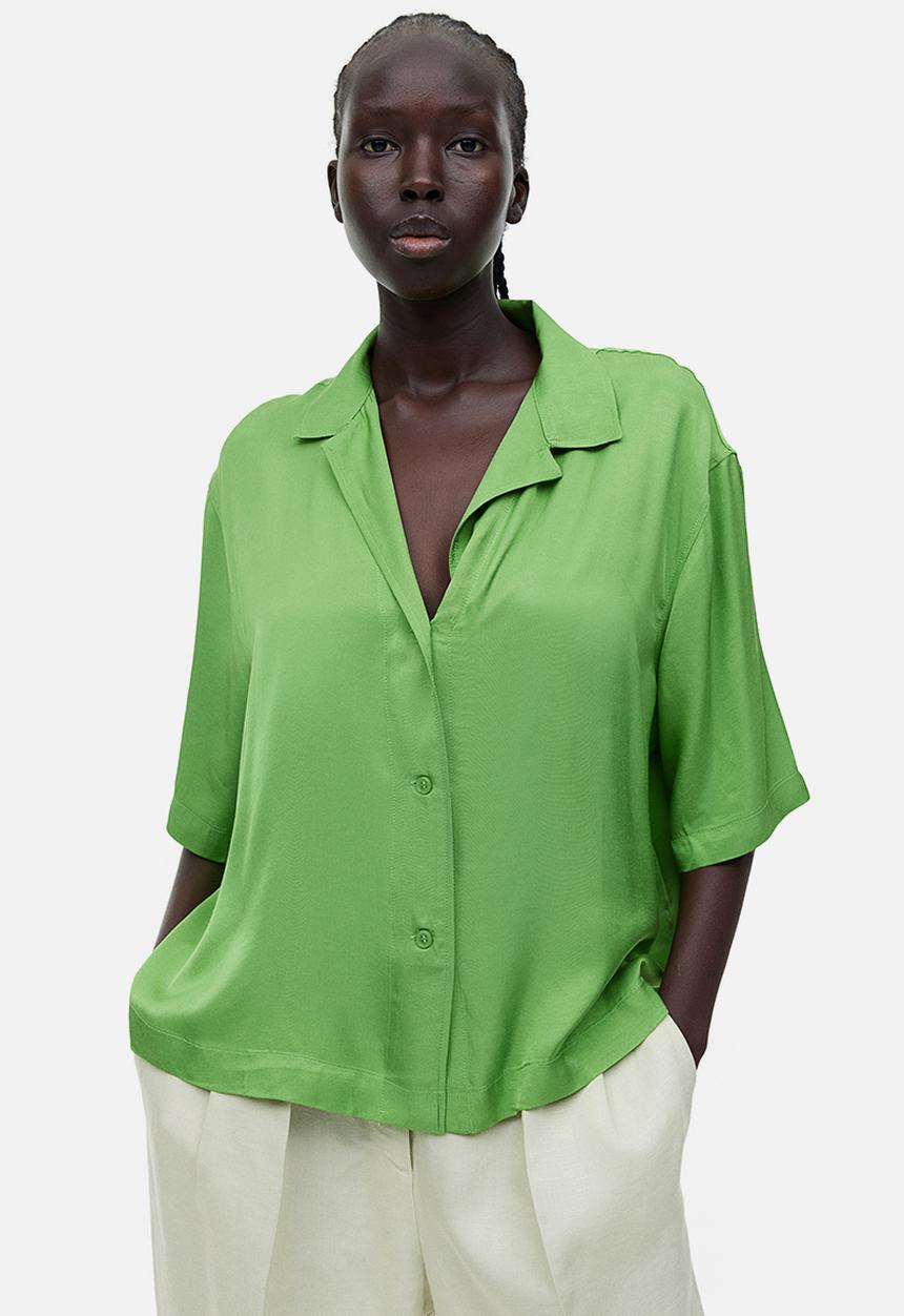 H&M - Boxy viscose blouse - green