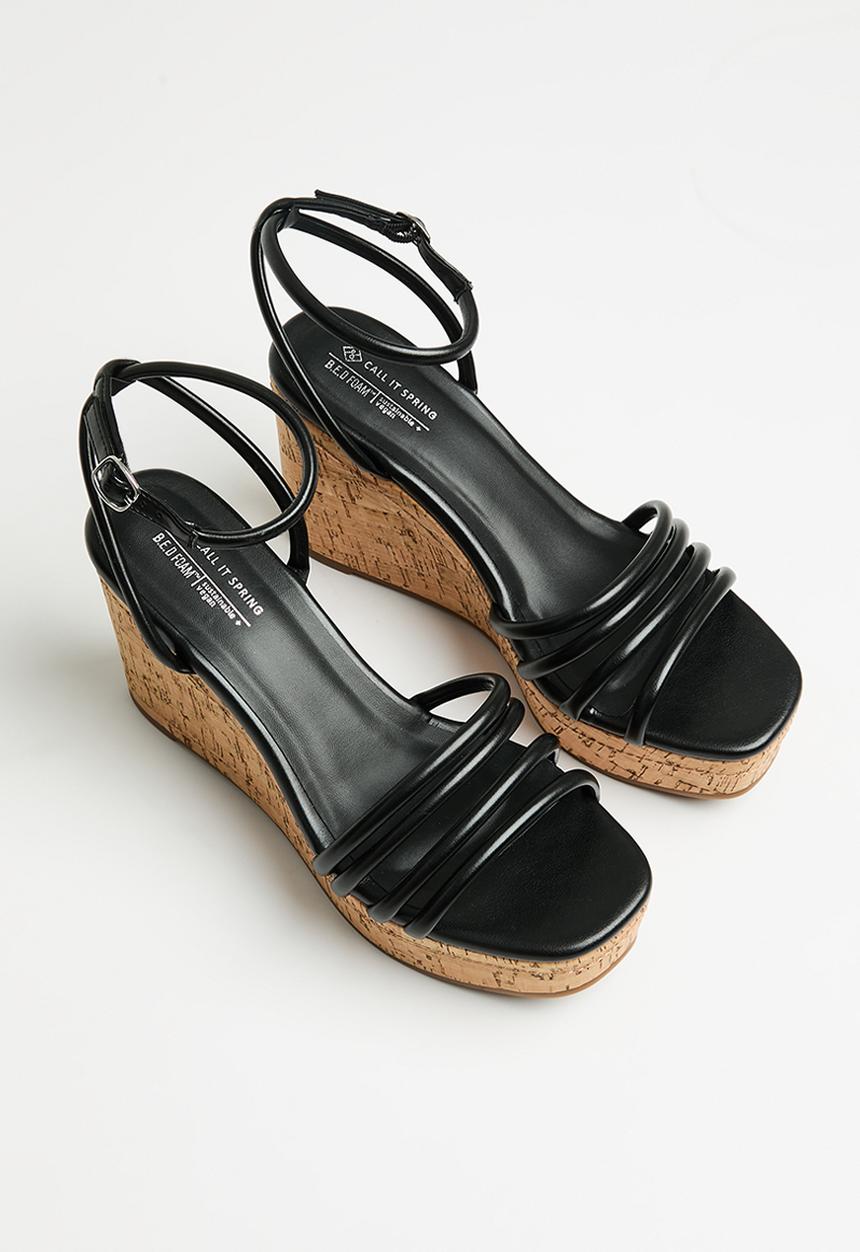 Call It Spring - Leema wedge heel - black