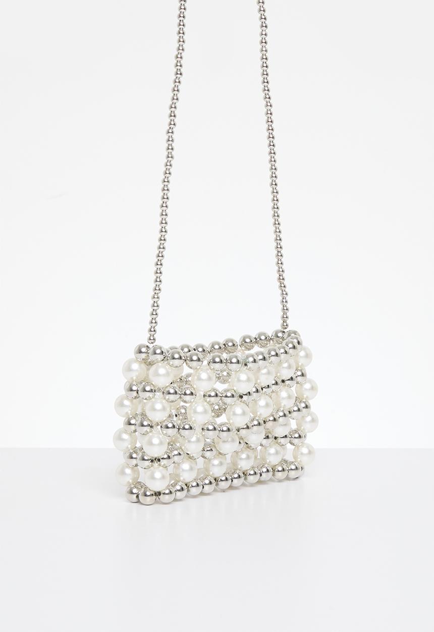 MILLA - Scout crossbody bag - silver & cream