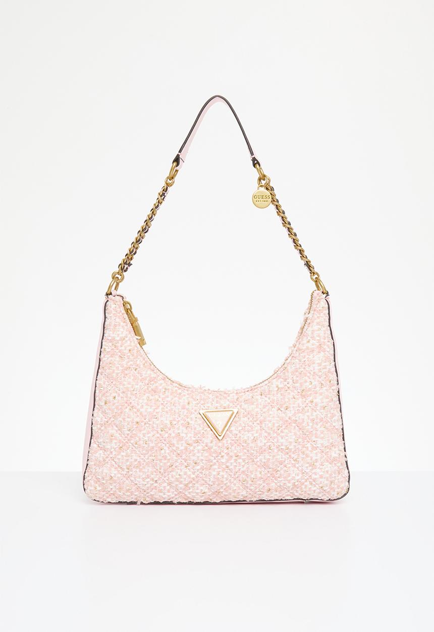 GUESS - Giully top zip shoulder bag - pale rose