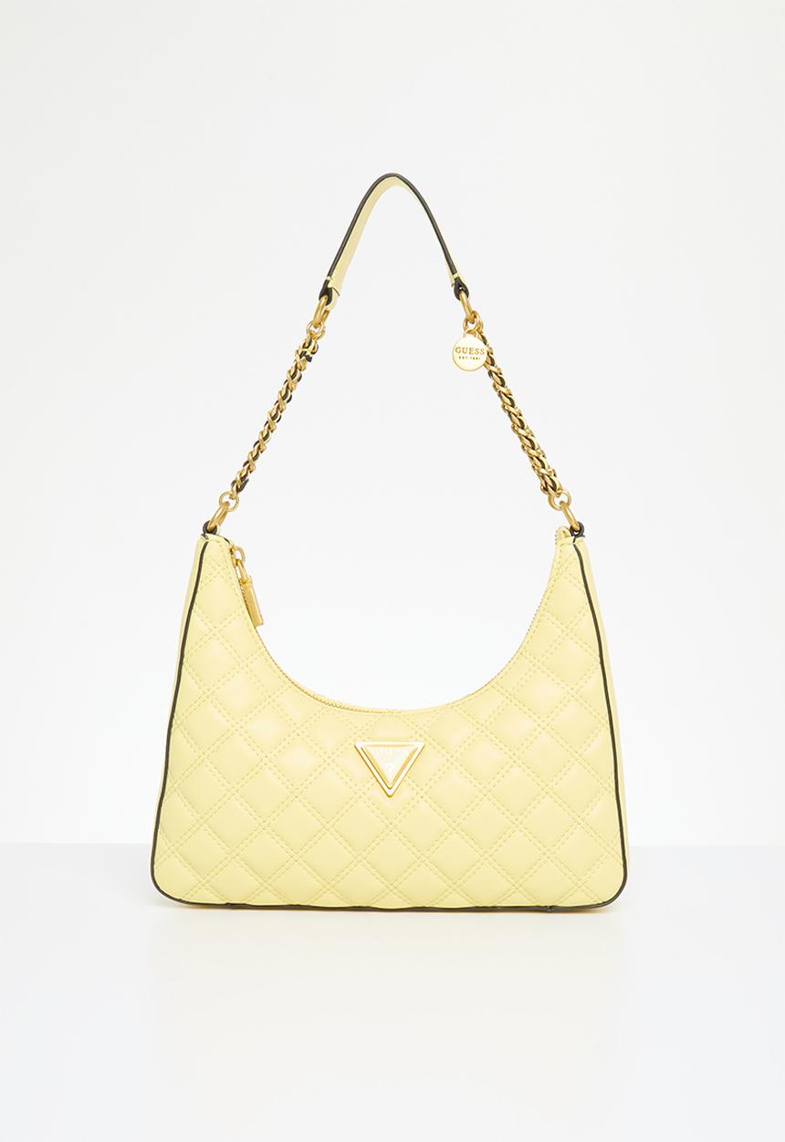 GUESS - Giully top zip shoulder bag - yellow