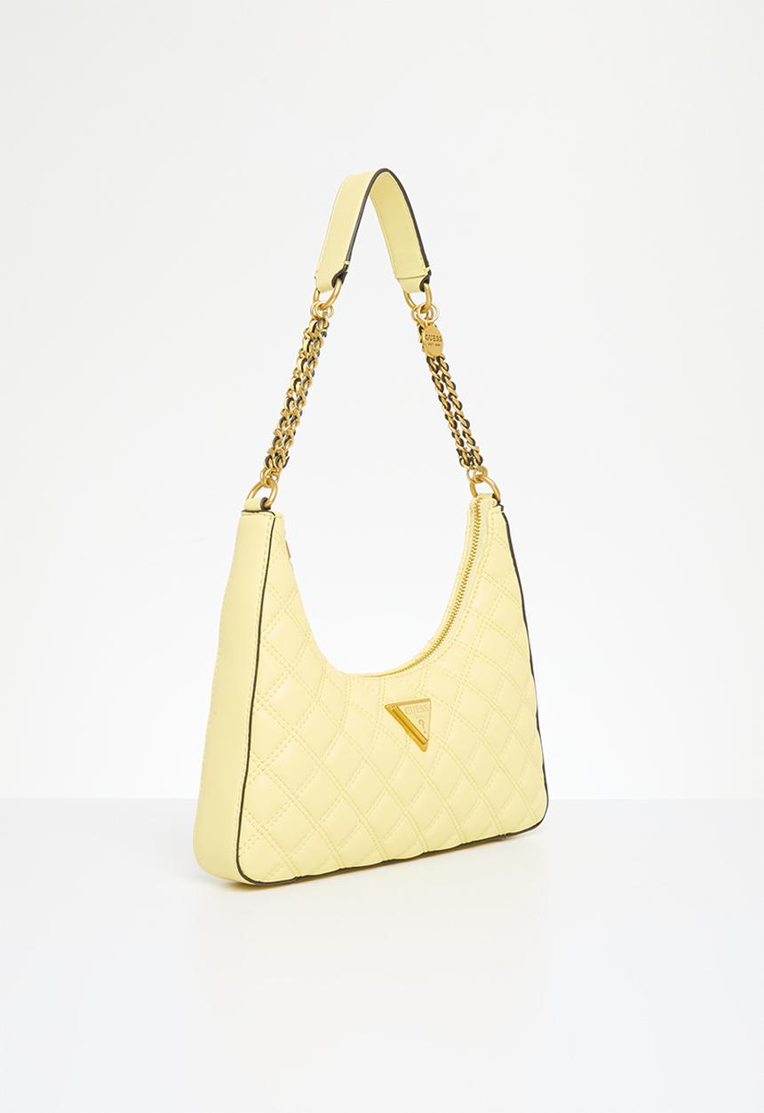 GUESS - Giully top zip shoulder bag - yellow