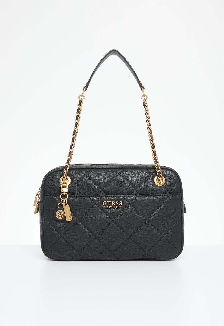 GUESS - Abey top zip shoulder bag - black