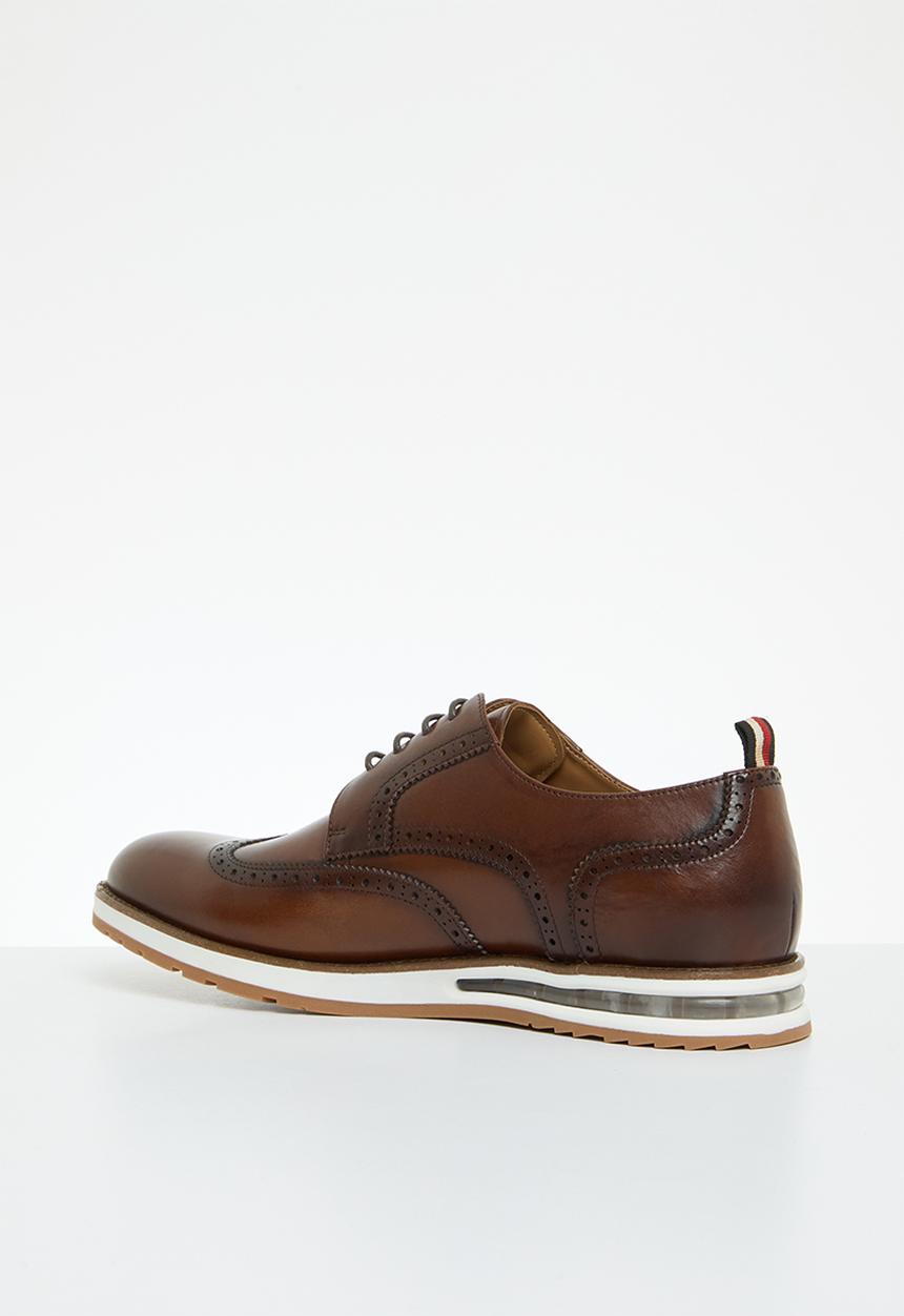 POLO -  Leather brogue casual lace up - tan 