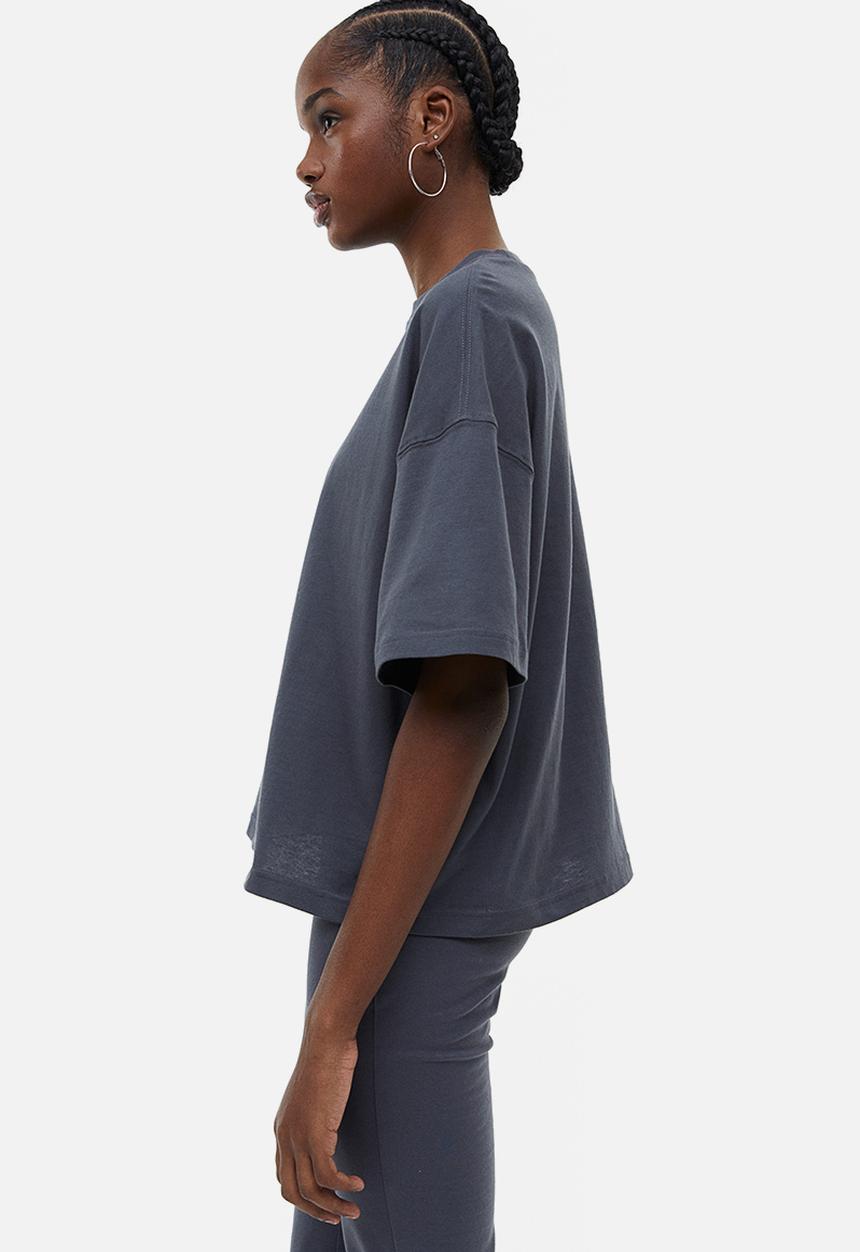 H&M - Oversized t-shirt - dark grey