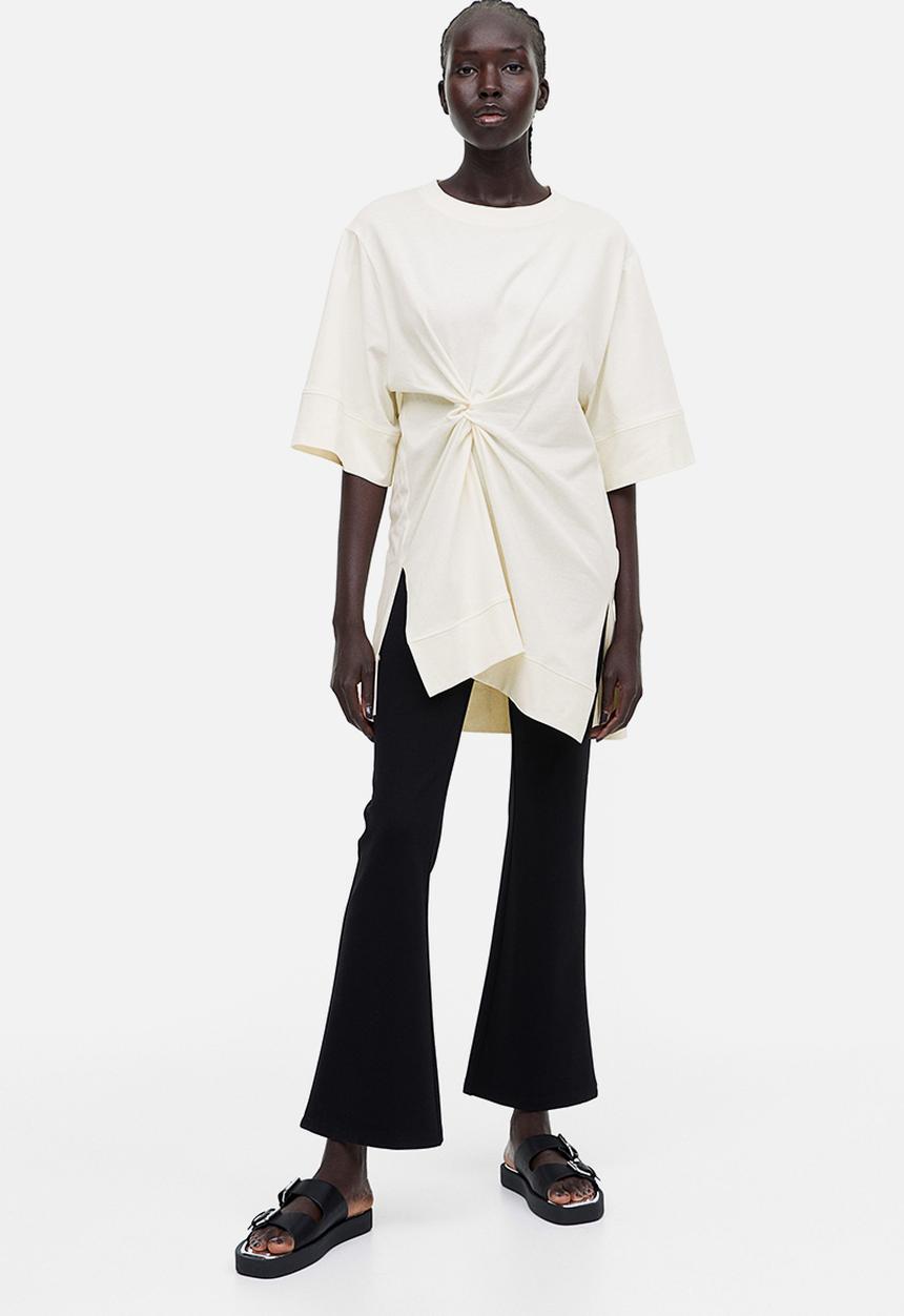 H&M - Oversized knot-detail top - white