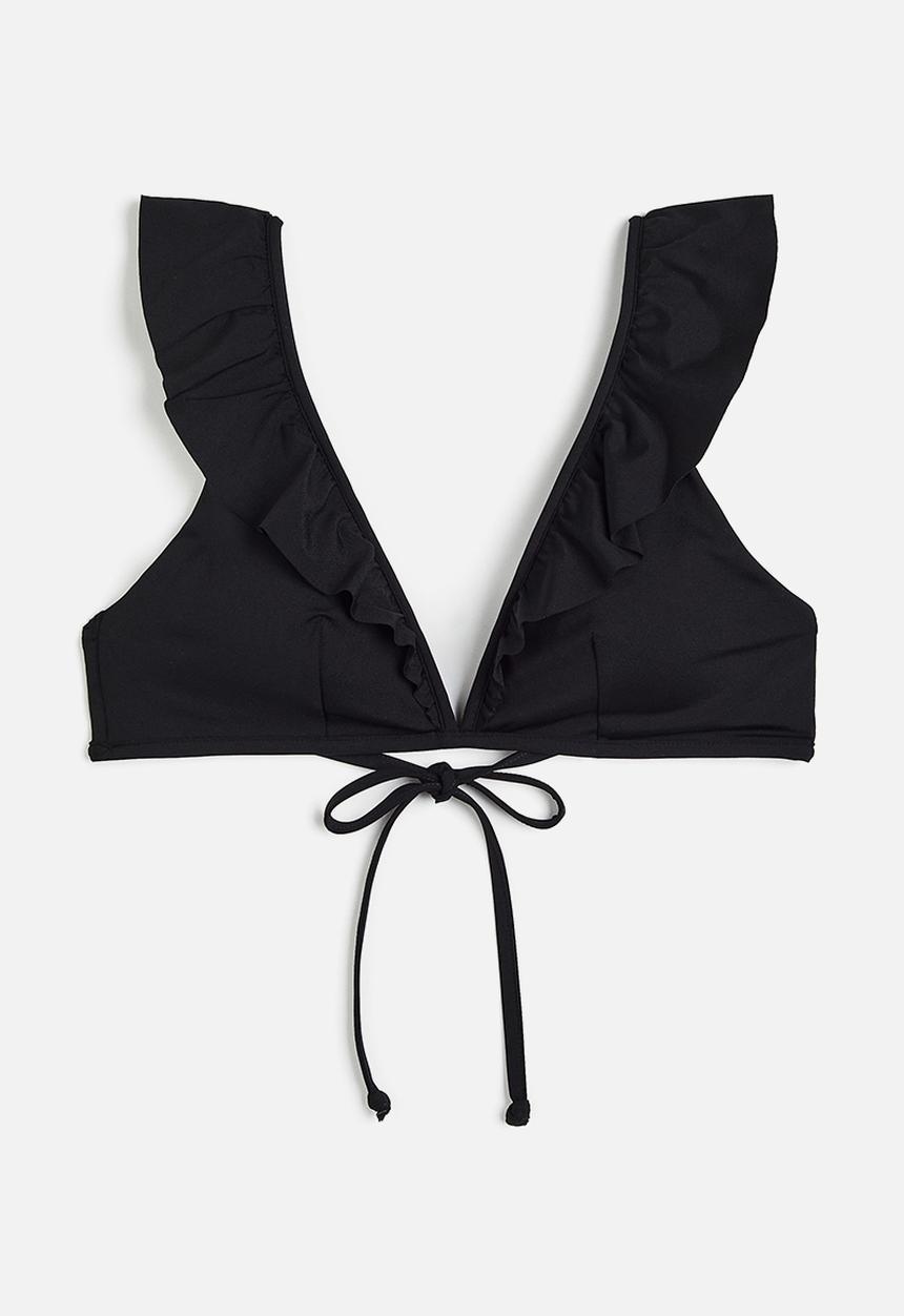 H&M - Padded triangle bikini top - black