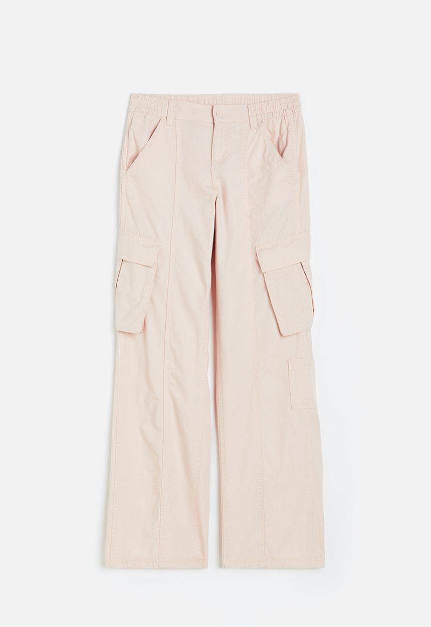 H&M - Canvas cargo trousers - light pink